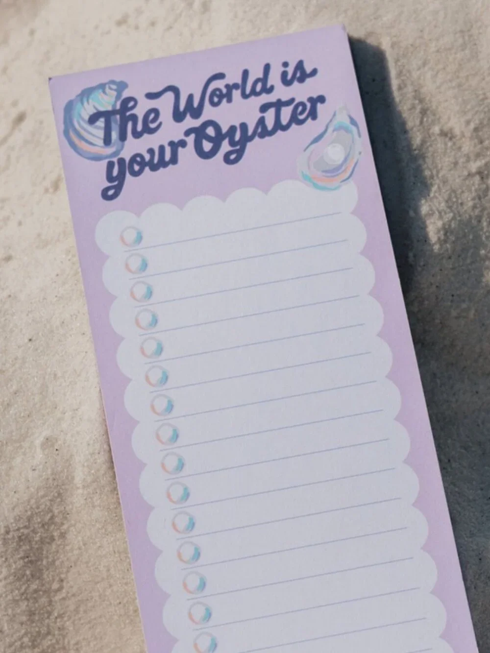 NEW Living Fully Co ~The World is Your Oyster Notepad